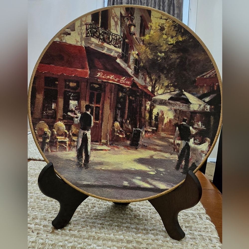Decorative 10" Plates Brent Heighton Art Cafe Berlotti and Bistro Waiters